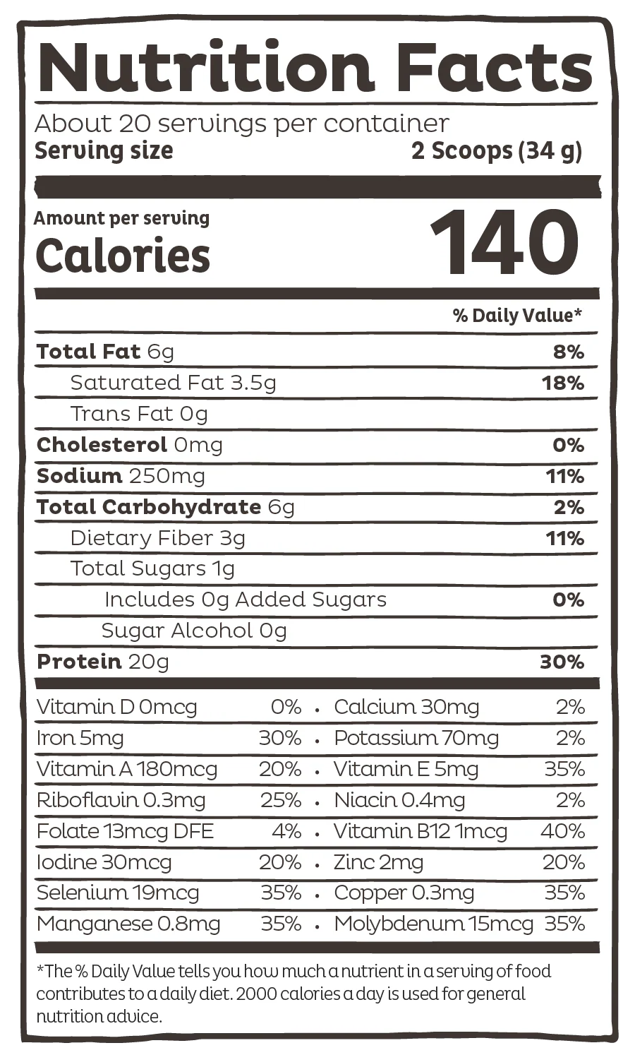 KOS Organic Plant Protein, Unflavored & Unsweetened, 20 Servings - Image 2