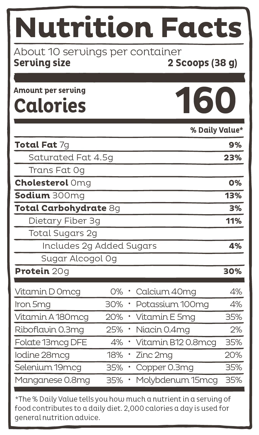 Organic Plant Based Protein Powder Strawberries & Cream Flavored, 10 Servings - Image 2